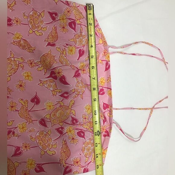 Lily Pulitzer Sunset Pink Turtle Soup Maxi Dress Spaghetti Straps Size 6 - Picture 9 of 15